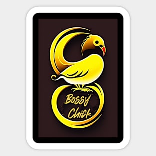 Bossy Chick (logo of a female chicken) Sticker